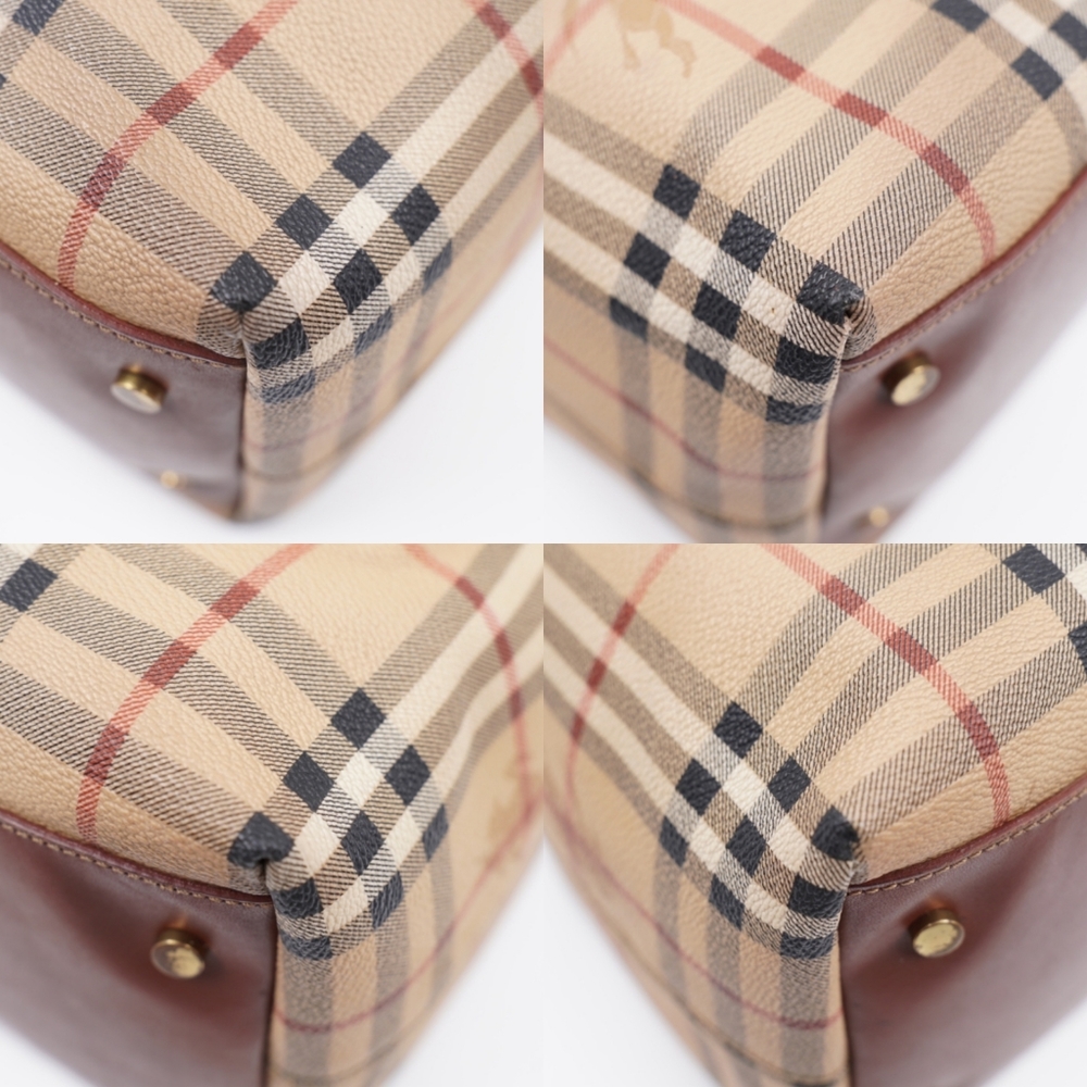 U15❤️ BURBERRY Haymarket Check Drawstring Bucket Bag - Picture 14 of 14